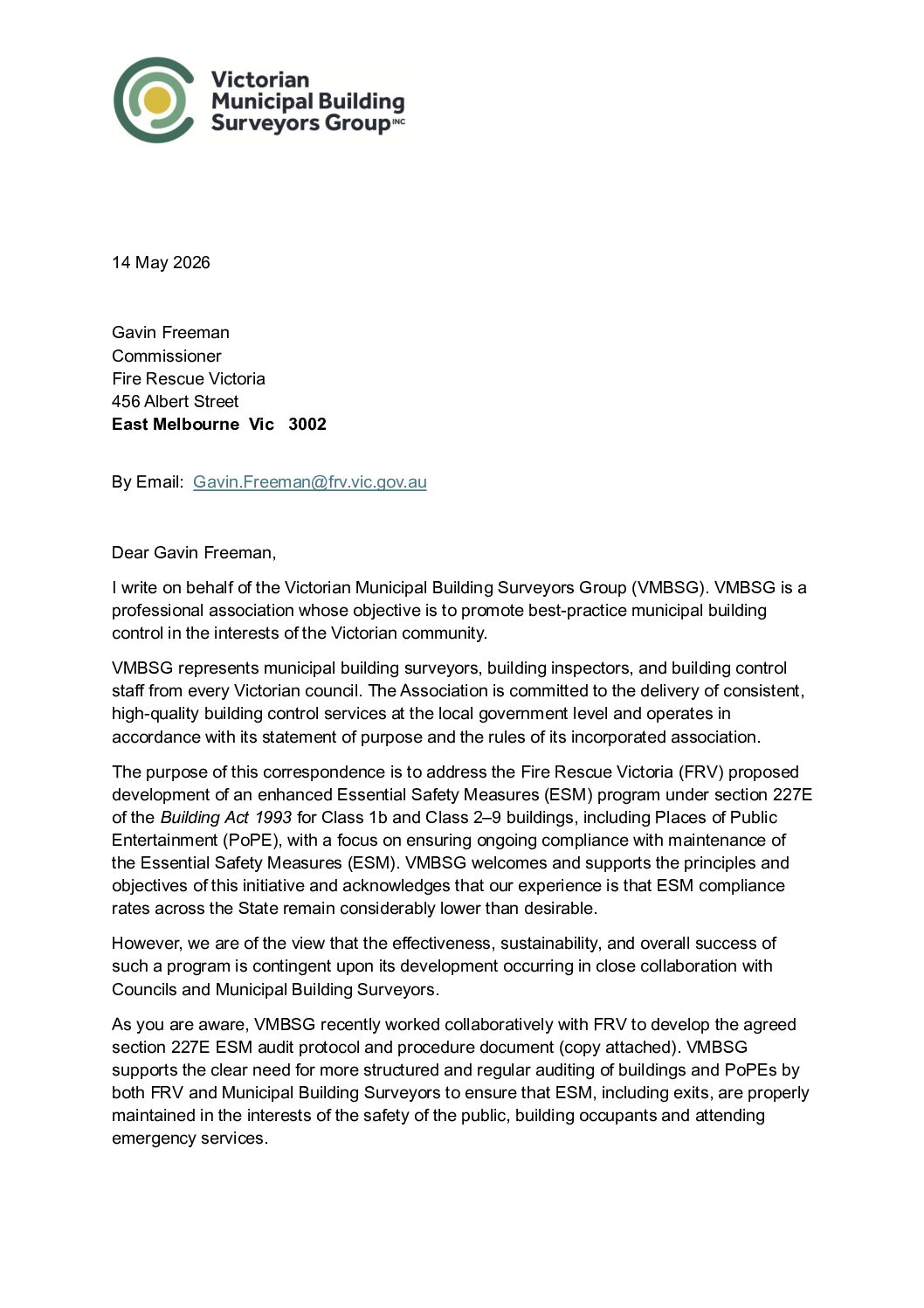20260515 Letter to CO FRV re. S227E Audit Project